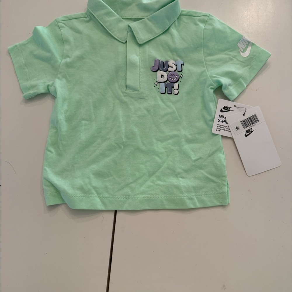 Nike Green Polo Shirt Lightweight Casual Top